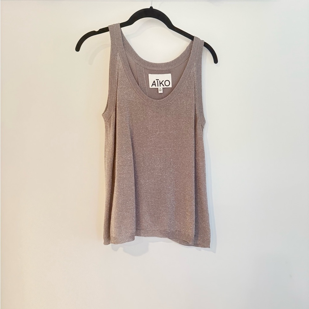 Aiko Women's Silver Tank Top open back size xs